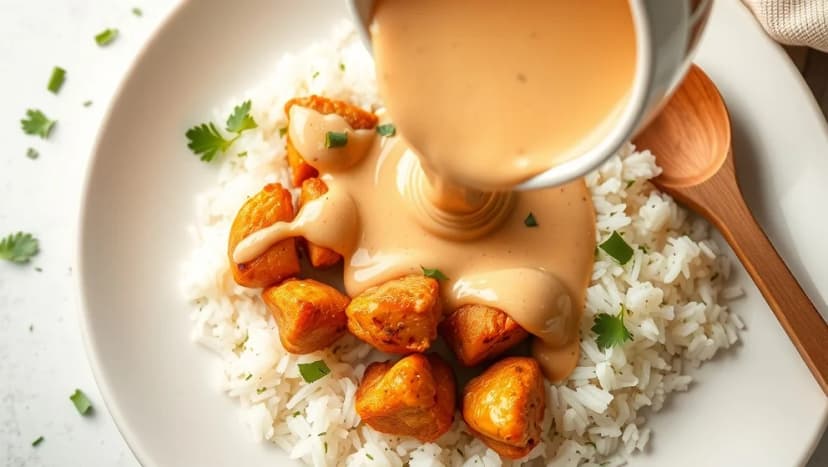 Bästa sås till kyckling och ris hemma